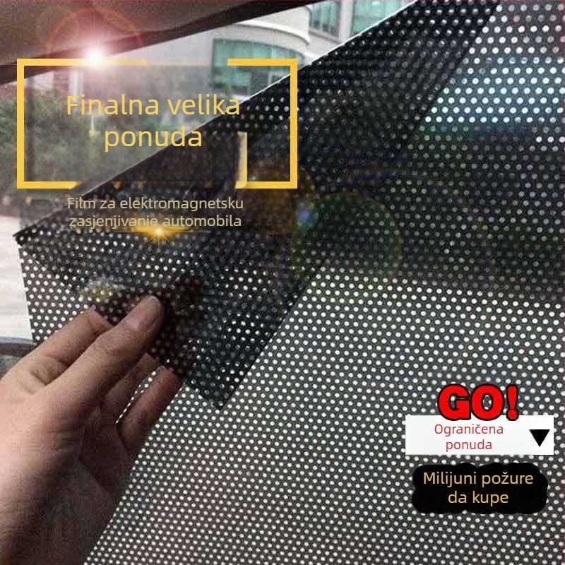 Univerzalni mrežasti film za prednje staklo automobila, toplinska izolacija, statičko prianje, debeli stil, bez ljepila