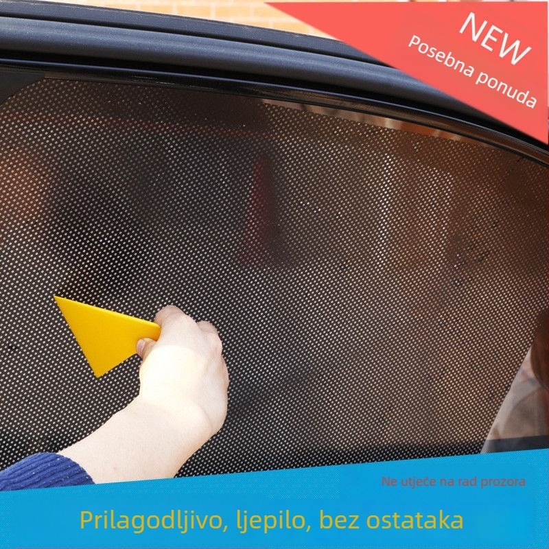 Univerzalni mrežasti film za prednje staklo automobila, toplinska izolacija, statičko prianje, debeli stil, bez ljepila