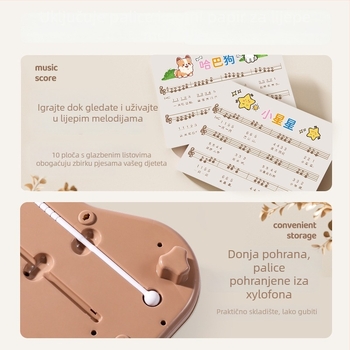 Osmoton s dvostrukim dizajnom – edukativna piano igračka za djecu 4–6 godina, plastični, 3C certifikat, marka Parenting Treasure