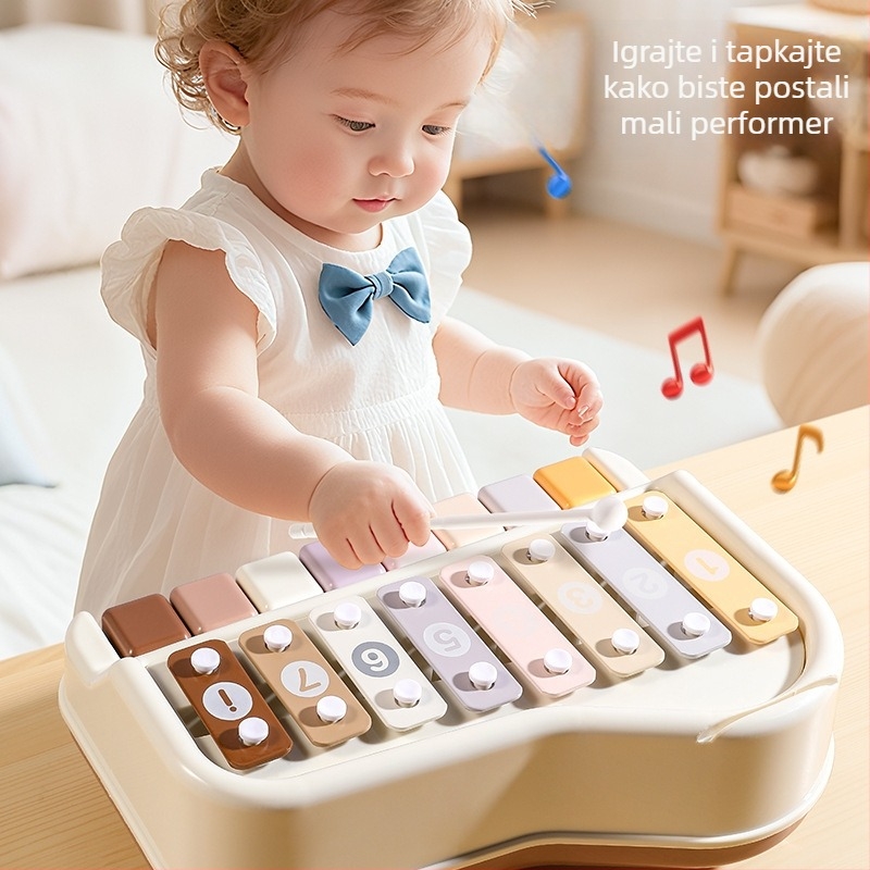 Osmoton s dvostrukim dizajnom – edukativna piano igračka za djecu 4–6 godina, plastični, 3C certifikat, marka Parenting Treasure