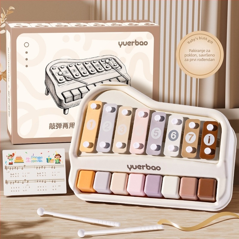 Osmoton s dvostrukim dizajnom – edukativna piano igračka za djecu 4–6 godina, plastični, 3C certifikat, marka Parenting Treasure