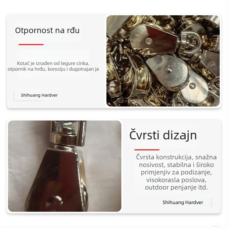 Mikro rotirajući kotač od cinkovog legura za vrata, prozore i staklenike – jednosmjerna podizna rolna