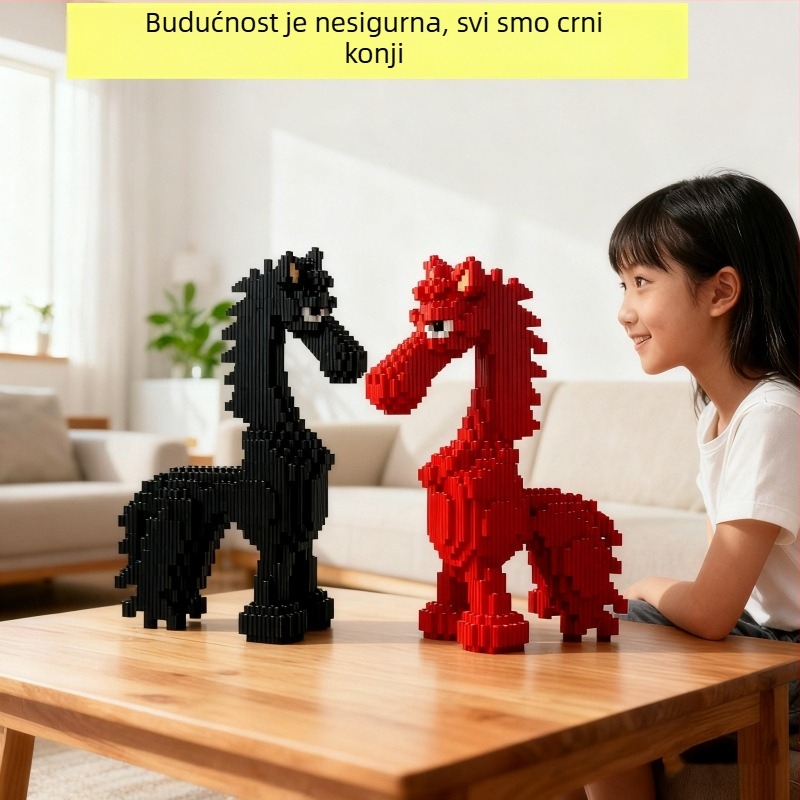 3D puzzle model s blokovima za slaganje – visoka složenost, DIY plastična igračka za uzrast 14+