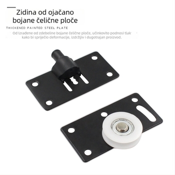 Hongfeng Hardware klizni kotačići za vrata, metalni, gornji i donji za ormarić, model Round b, vanjski promjer 1, promjer osovine 1, debljina stijenke 1.5