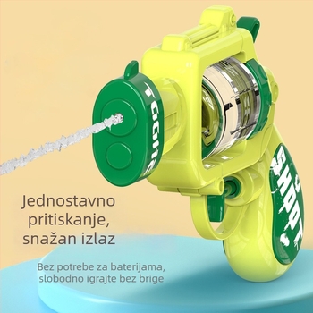 Dječji vodeni pištolj s dizajnom revolvera, plastični materijal, za uzrast 4–6 godina