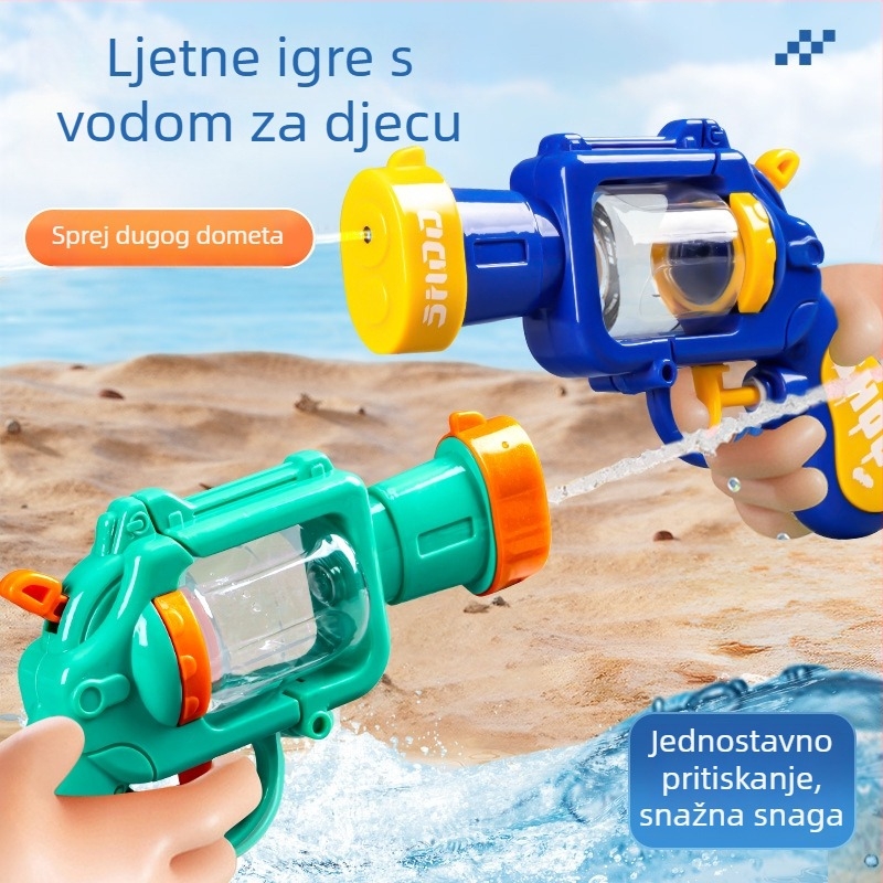 Dječji vodeni pištolj s dizajnom revolvera, plastični materijal, za uzrast 4–6 godina