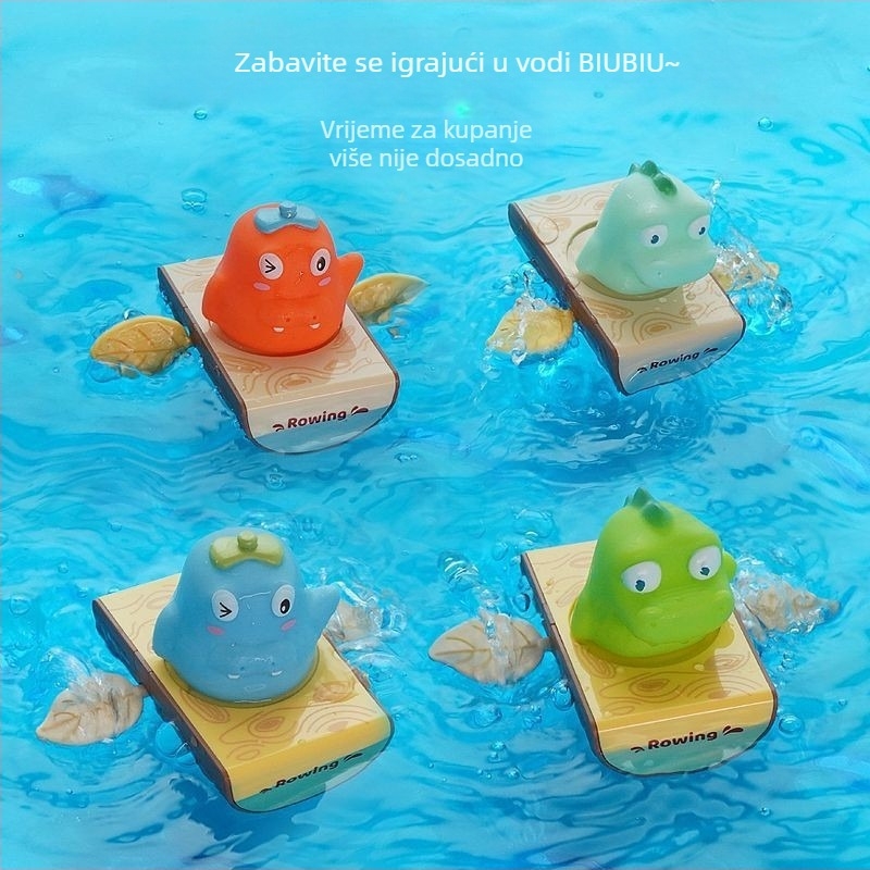 Plastična kupaonska igračka s navijanim mehanizmom za bebe od 0 do 2 godine – geometrijske životinje, privatna oznaka dostupna