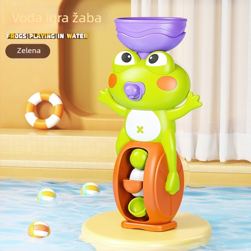 Le zai plastična interaktivna kupaonska igračka ptica – vodeni kotač i staza, za djecu 0–3 godine
