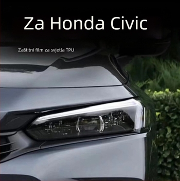 Film za svjetla Honda Civic 11. i 10. generacije – tamni, proziran fotokromni film za promjenu boje, stil JDM Black Warrior