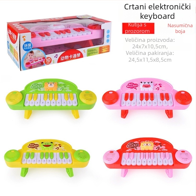 Elektronički organ igračka za djecu - plastični glazbeni instrument za rani razvoj, potiče koordinaciju ruka-oka, sluh, emocionalni i intelektualni razvoj za djecu 0–3 godine