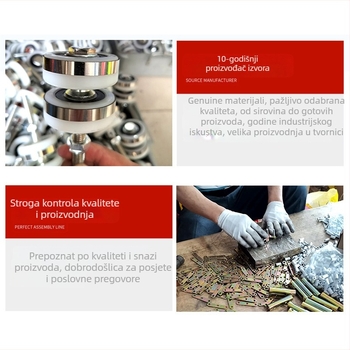 Rola za klizna vrata – Tip 75, dvostruki kotač, metalna konstrukcija, Boheng, izrađeno po nacrtima, pogodno za klizna vrata i pregrade (Tip 75; metal; Boheng; izrađeno po nacrtima; za klizna vrata i pregrade)