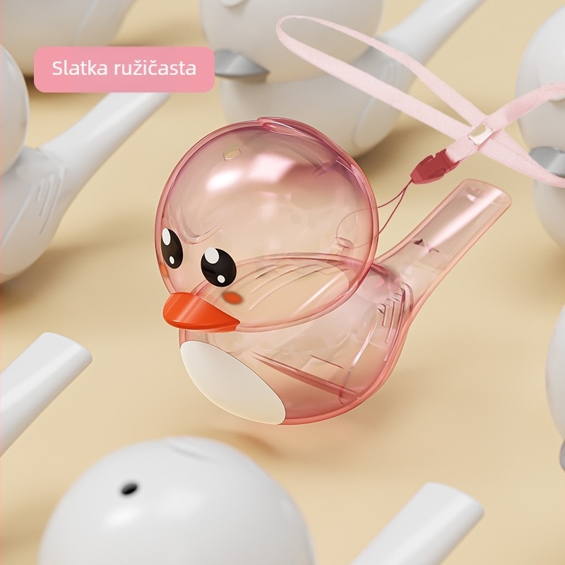 Domineering plastična zviždaljka za djecu — prozirna, za vježbanje mišića usta i učenje ptica, kreativna edukativna igračka