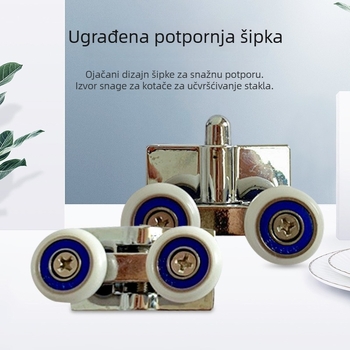 Staklena klizna vrata tuš sobe — hardverski dodaci, male i srednje veličine