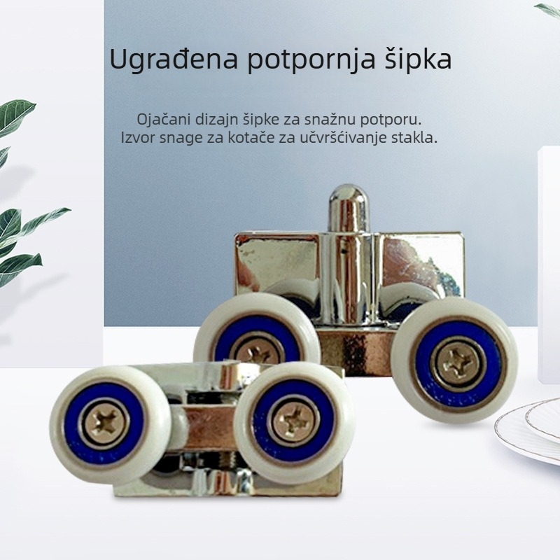 Staklena klizna vrata tuš sobe — hardverski dodaci, male i srednje veličine