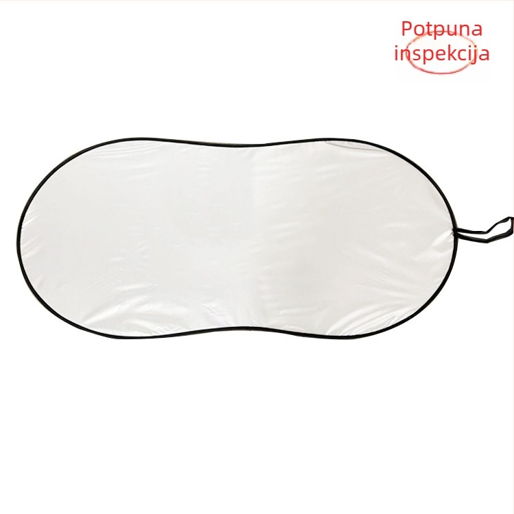 Auto vizir za sunce s tiskom logotipa, pričvršćivanje klipsom, materijal: srebrna traka, težina 150 g, jednostavan stil