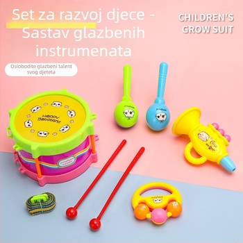 Petodjelni plastični zapadni udaraljka set za bebe – Elegant brend, za djecu 0–3 godine