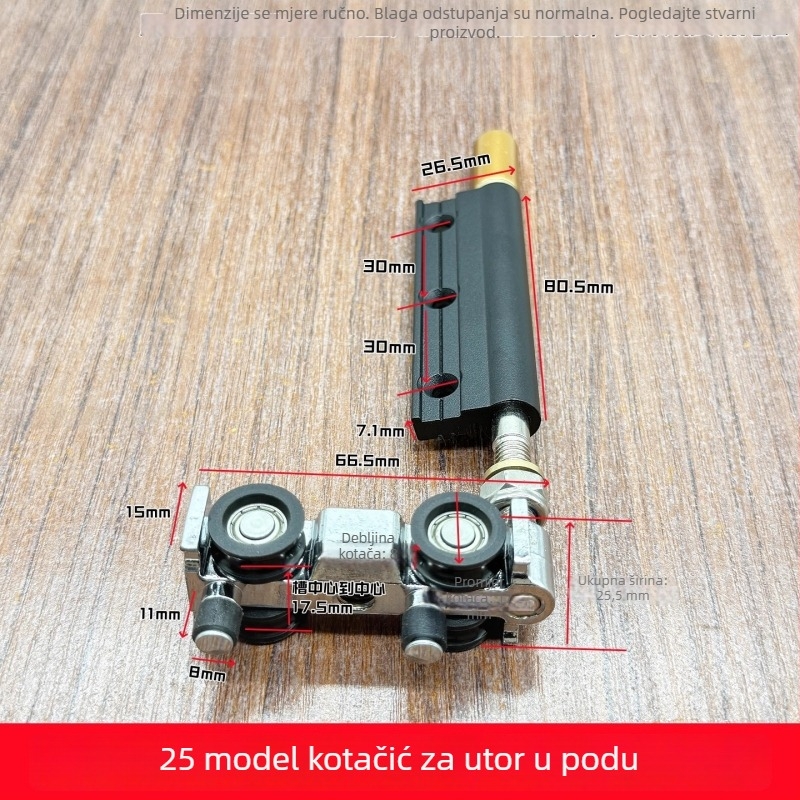 Kuhinje sklopna vrata: kolut tračnice s šarkom, jednopanelni kolut, ultra uski okvir, 25 modela