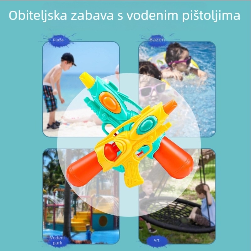 Dječji vodeni pištolj, ljetna vanjska igra vodom, velik kapacitet, visok tlak, dugi domet
