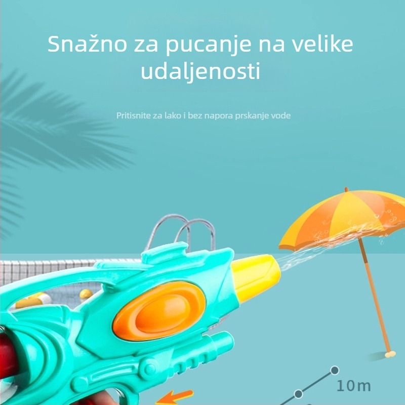 Dječji vodeni pištolj, ljetna vanjska igra vodom, velik kapacitet, visok tlak, dugi domet