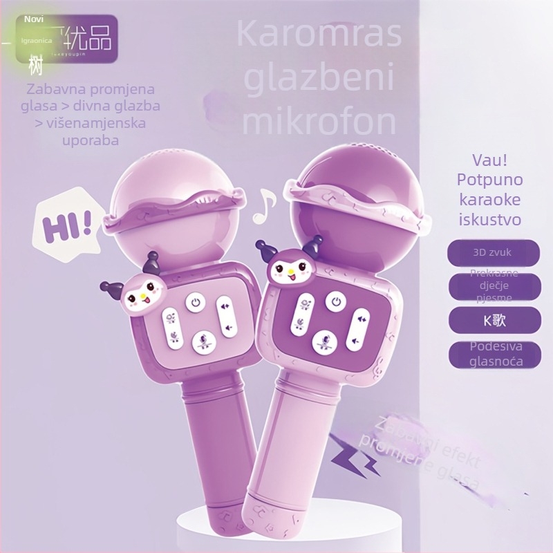 Dječji karaoke mikrofon – obrazovne značajke, plastično kućište, Lekeyoupin, dob 4–6 godina, razvija koordinaciju ruka-oca
