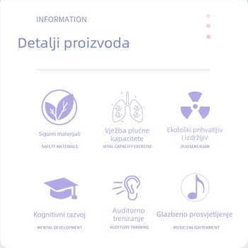Drvena push-pull flauta za rani odgoj — razvoj senzorne i slušne percepcije; Materijal: drvo; Porijeklo: Zhejiang; Marke: Miyou Rabbit; Dob: 0–3 godine; Obuka: senzorna i slušna.