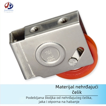 Klačka za prozor od aluminijske legure s tihim ležajem od nehrđajućeg čelika, za balkonske prozore od poda do stropa, kolotur za tračnicu