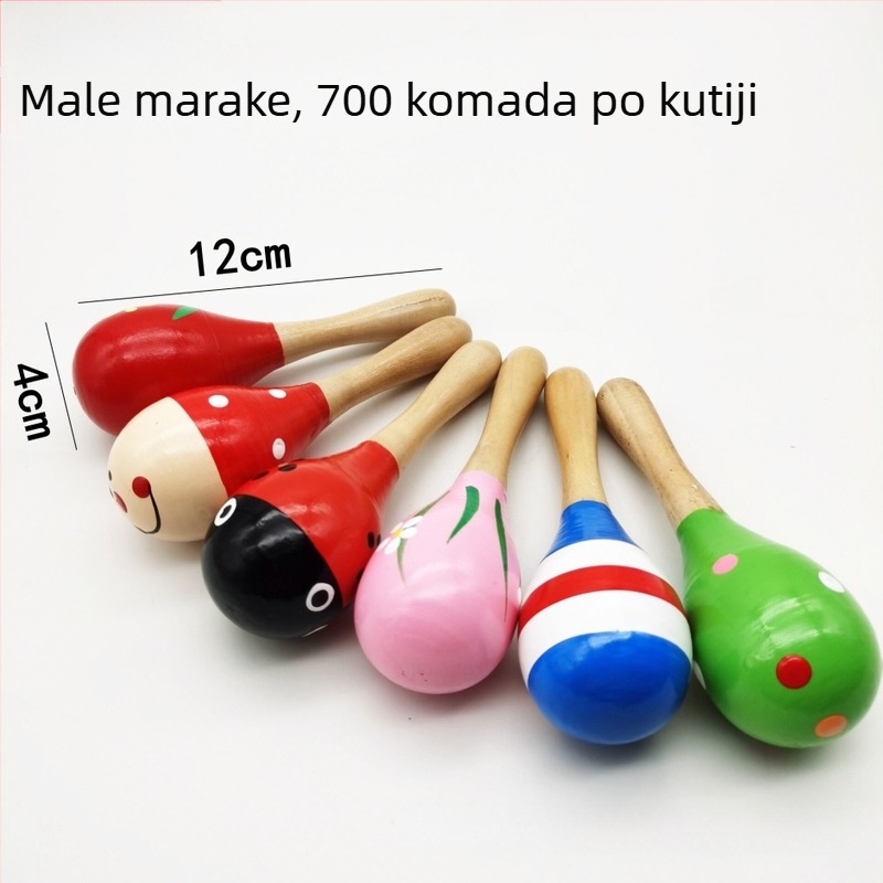 Drveni pješčani čekić za djecu od 0-3 godina — senzorički razvoj, koordinacija ruka-oko, interaktivni perkusijski instrument