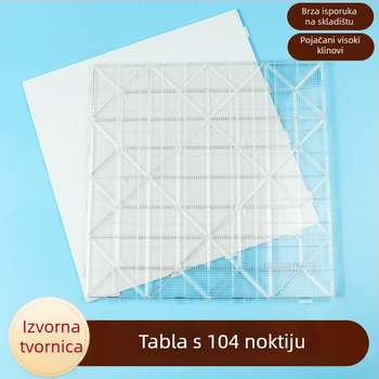 Plastična Bead Board s 104 klinovima, otporna na visoke temperature, debela osnovna ploča, pogodna za DIY