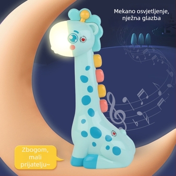 Žirafa-tematska dječja obrazovno-prična igračka s dodirnim senzorom i svjetlosnim efektima (Kategorija: Rana edukacija/Pričalica; Funkcije: Svjetlosni efekti, Glazba/Zvuk, Dodir; Materijal: Plastika; Memorija: Bez memorije; Napajanje: Obična suha baterija)
