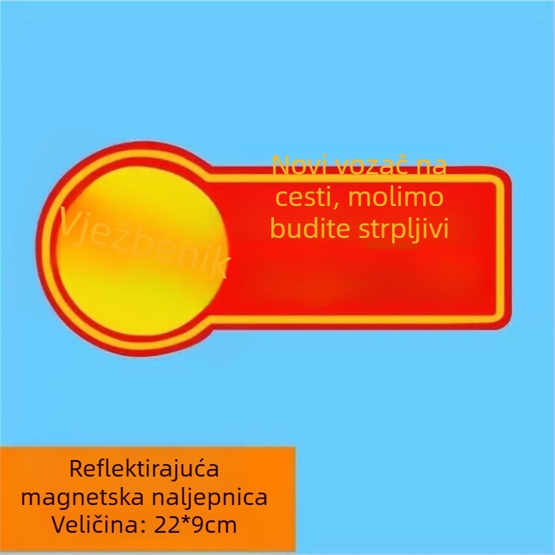 Reflektivne upozoravajuće naljepnice s magnetskim postavljanjem i karikaturalnim uzorkom