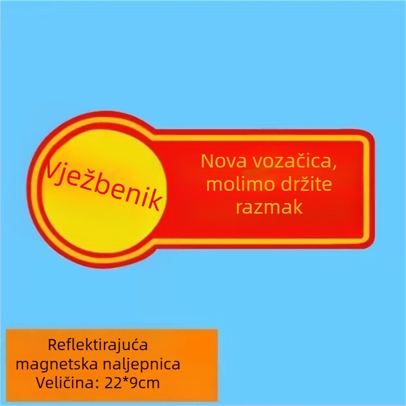 Reflektivne upozoravajuće naljepnice s magnetskim postavljanjem i karikaturalnim uzorkom