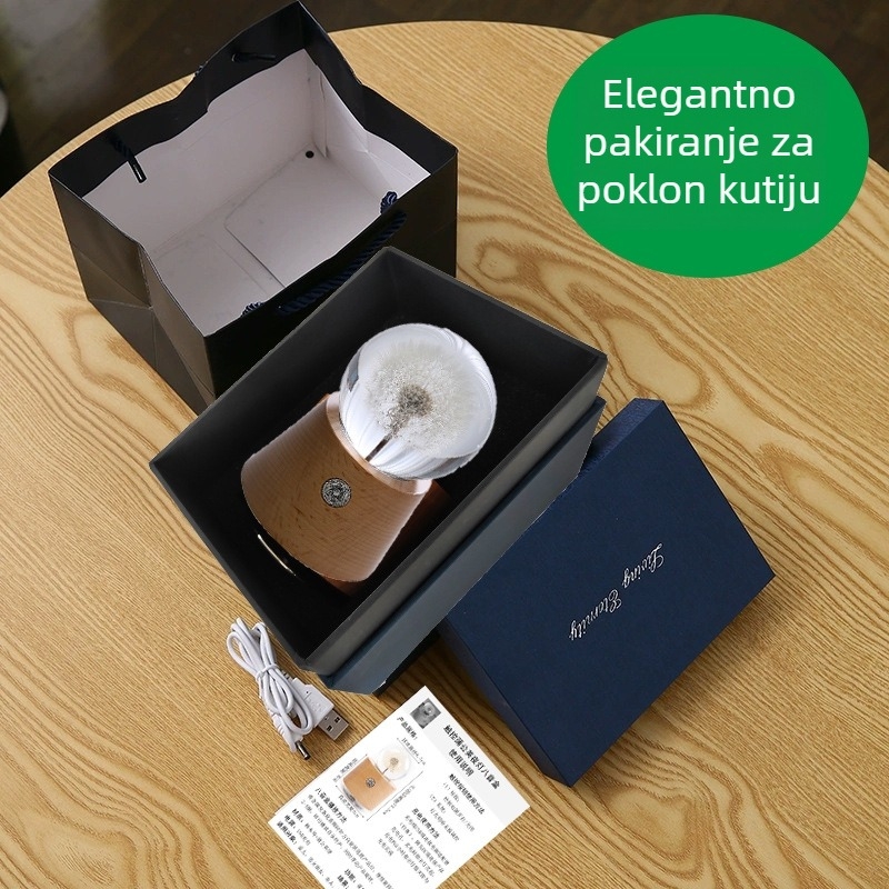Drvena kutija za glazbu s noćnim svjetlom – originalni dizajn, dodirni prekidač s glatkim podešavanjem svjetla, poklon pakiranje