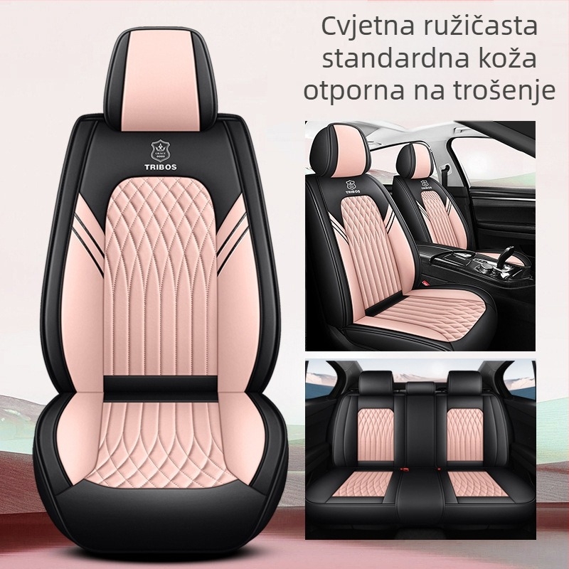 Auto jastučnice za sjedala s PVC površinom i punjenjem od sintetičkih vlakana, šivanje, poslovni stil — Raymond, pogodne za sve sezone
