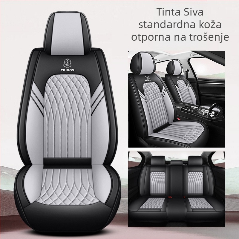 Auto jastučnice za sjedala s PVC površinom i punjenjem od sintetičkih vlakana, šivanje, poslovni stil — Raymond, pogodne za sve sezone