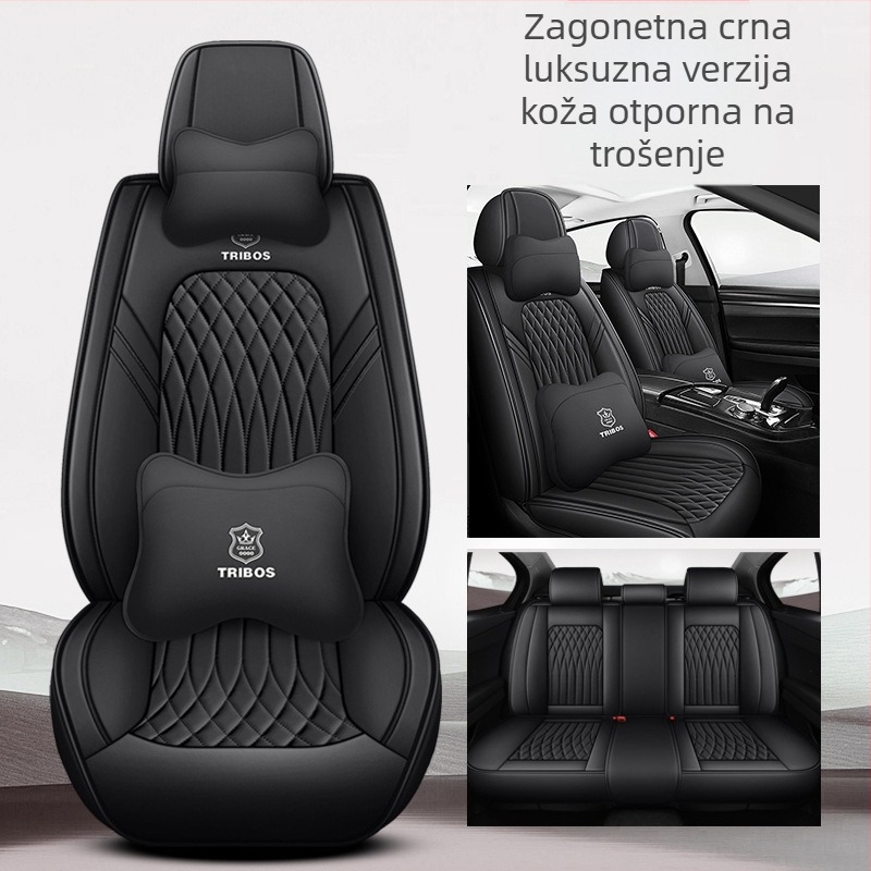Auto jastučnice za sjedala s PVC površinom i punjenjem od sintetičkih vlakana, šivanje, poslovni stil — Raymond, pogodne za sve sezone