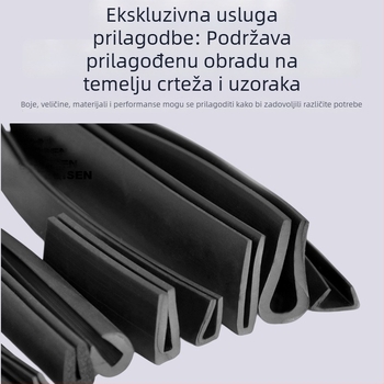 EPDM U-oblik silikonova traka za rub; protuklizna, ublažavanje udara; otporna na habanje i starenje; za automobile, vrata i prozore, spremnike i stubišta.