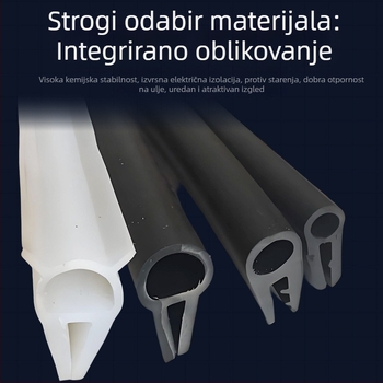 EPDM U-oblik silikonova traka za rub; protuklizna, ublažavanje udara; otporna na habanje i starenje; za automobile, vrata i prozore, spremnike i stubišta.