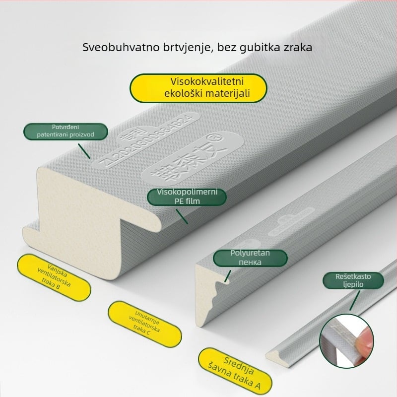 Prozorski brtveni trak – zvučna izolacija, otporan na vjetar i prašinu, stil modernog minimalizma, Model: Drugo