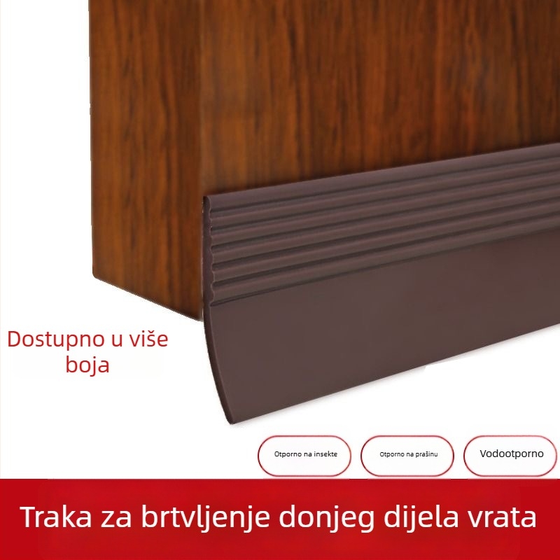 Donji brtveni trak za vrata, otporan na vjetar, prašinu i insekte, za vrata spavaće sobe, širina 36/50 mm, model B05, moderni minimalistički stil