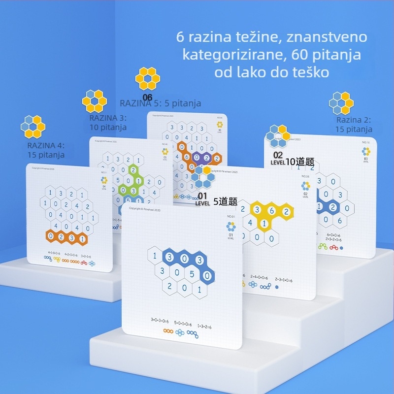 Pinwheel magnetska 3D slagalica s pčelinjim saćem za djecu 4-6 godina