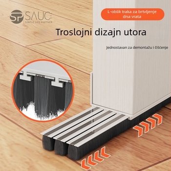 L-oblik brtveni trak za vrata i prozore, otporan na vjetar i zvuk, pogodna za spavaću sobu, 30×90 cm