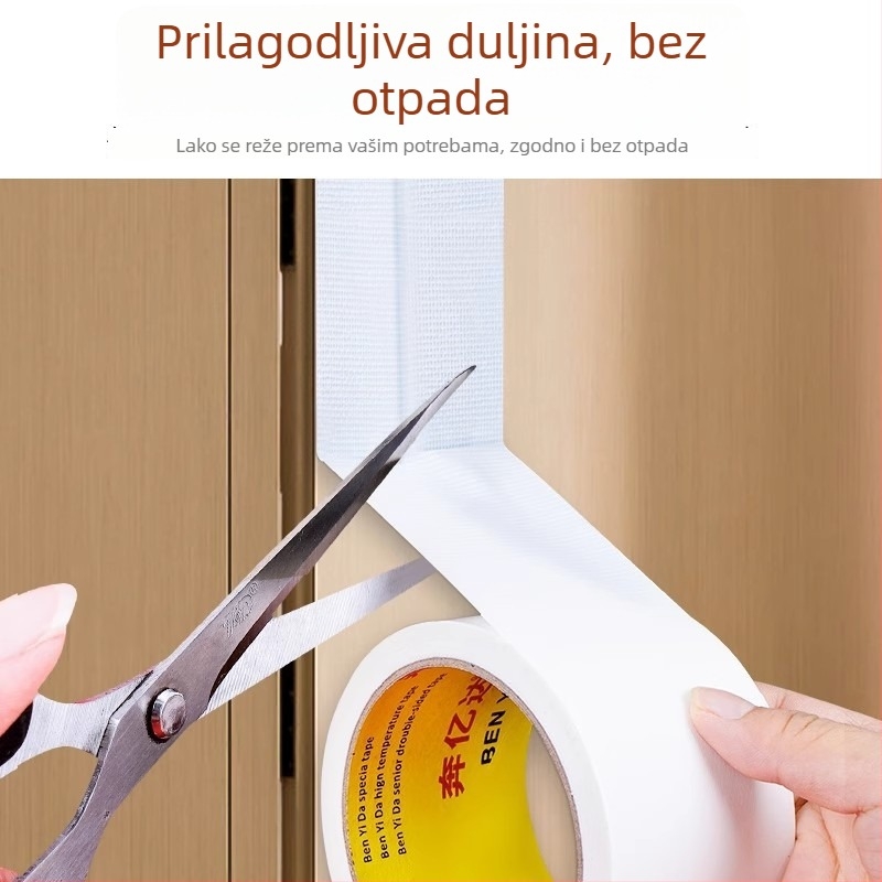 Vjetrozaštitna traka za prozore i vrata s ljepilom bez ostataka, vodootporna bez tragova, izolacijska traka za zid, toplinska brtva prozora