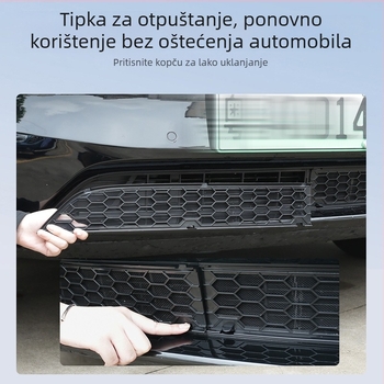 Zaštitna mreža rešetke hladnjaka za Tesla Model 3/Y, integrirana mreža protiv insekata, odvojiva, podijeljeni tip, PC legura