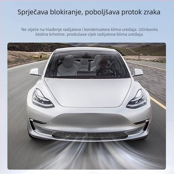 Zaštitna mreža rešetke hladnjaka za Tesla Model 3/Y, integrirana mreža protiv insekata, odvojiva, podijeljeni tip, PC legura