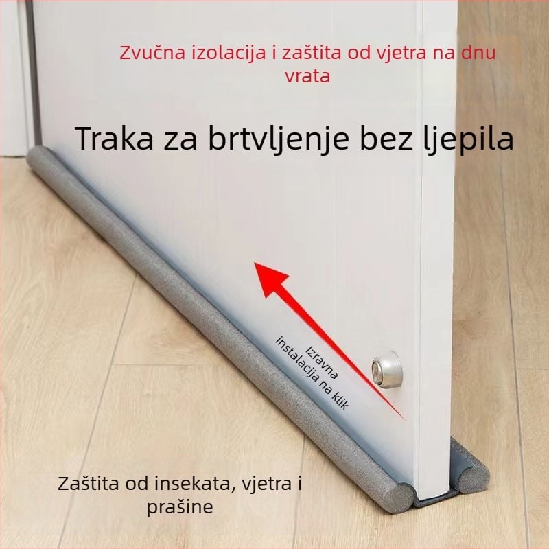Donja brtva za vrata, samoljepljiva traka, zvučna izolacija, vjetrootpornost, vodootporna, zaštita od prašine i insekata za vrata i prozore