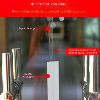 Silikonska samoljepljiva traka za brtvljenje vrata i prozora, brtva spojeva vrata, donja brtva protiv vjetra, izolacija topline i zvuka, vodootporna traka