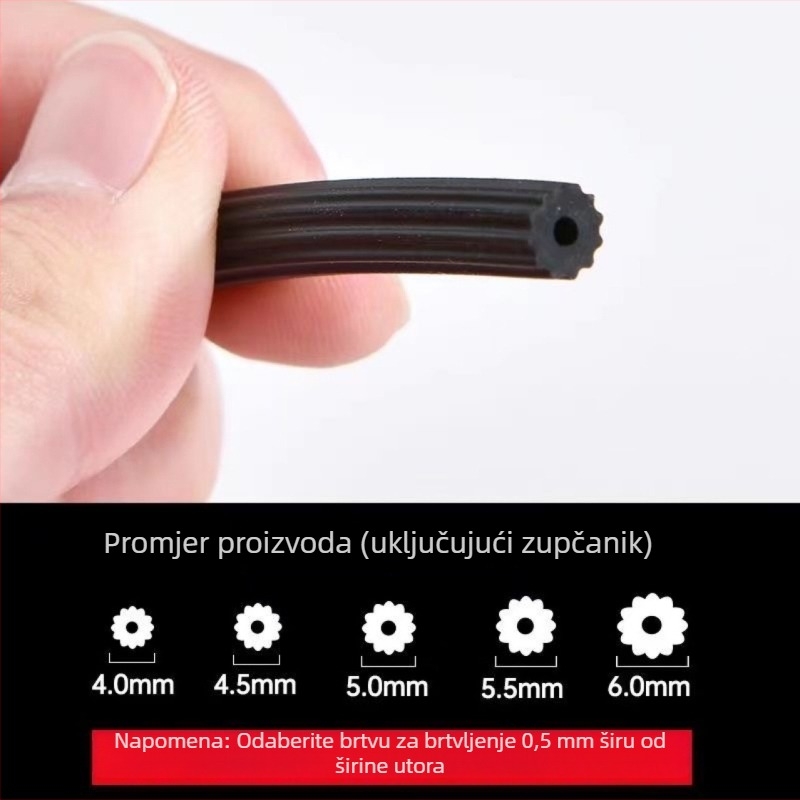 Brtva mreže prozora, rubni profil, gumeni profil SCT-2