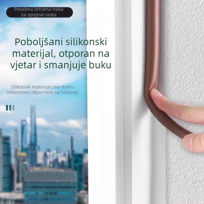 D-oblik silikon auto-seal traka za vrata i prozore – zvučna izolacija, otpornost na udarce, otpornost na smrzavanje, toplinska izolacija, zaštita od prašine