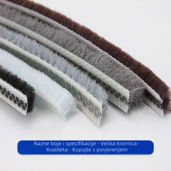 Puhasti brtveni trak za klizna vrata i prozore, za okvire od aluminijske legure/plastično-čeličnog profila, vjetro- i zvučna izolacija