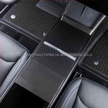 Tesla Model Y središnji panel upravljača, set od 3 komada od pravog karbonskog vlakna (Brand: LEEIION; Materijal: Real carbon fiber; Postup: Vacuum tank integrated dry carbon; Kompatibilan model: Model Y)